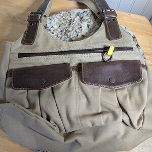 Vintage Esprit Canvas and Leather Purse